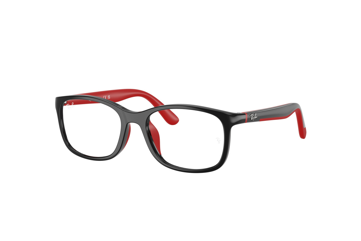 Ray-Ban RY1644_3928 Nero su rosso effetto gommato