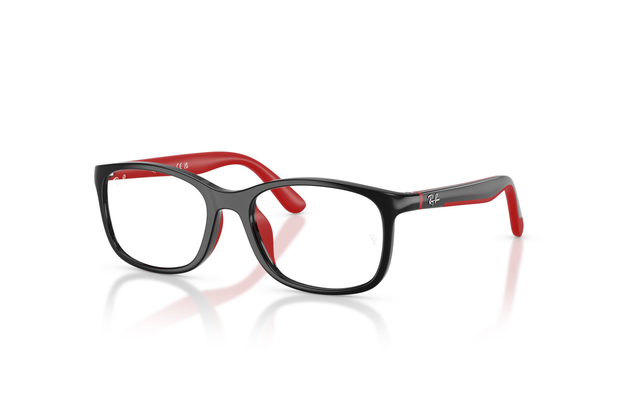Ray-Ban RY1644_3928 Nero su rosso effetto gommato