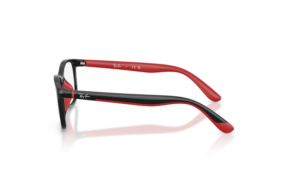 Ray-Ban RY1644_3928 Nero su rosso effetto gommato