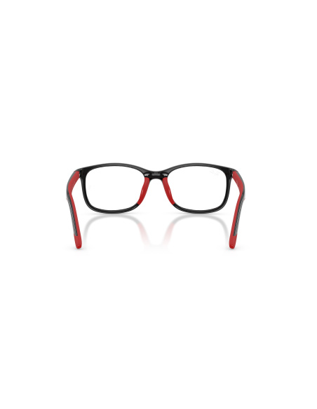 Ray-Ban RY1644_3928 Nero su rosso effetto gommato