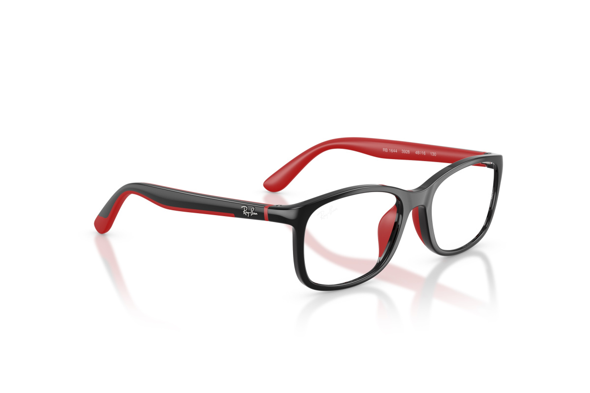 Ray-Ban RY1644_3928 Nero su rosso effetto gommato