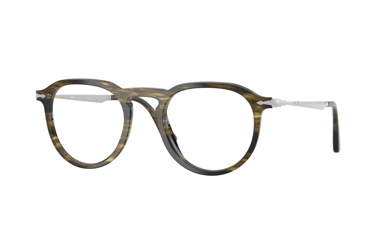 Persol PO3387V_1237 Striped Black & Olive Green