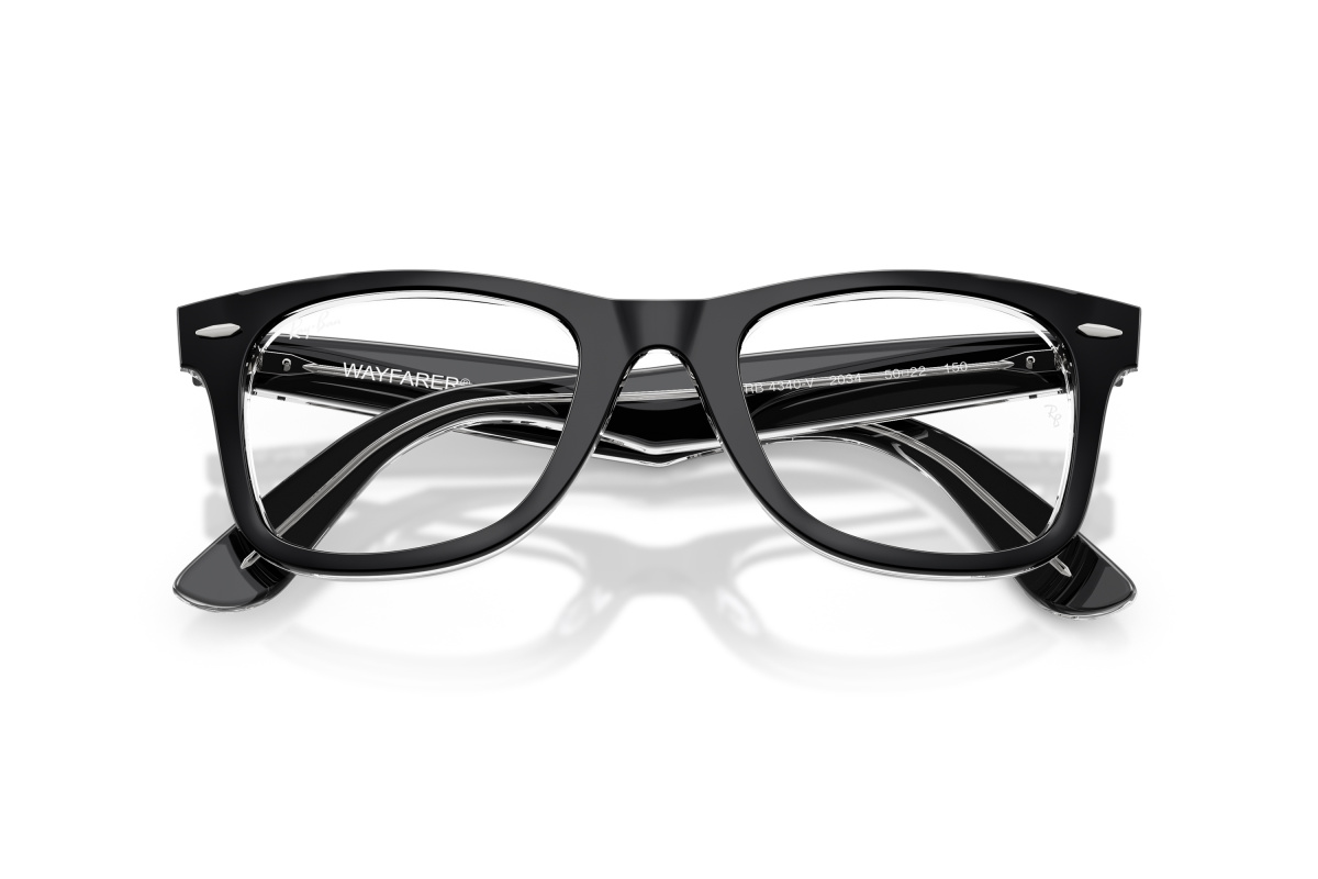 Ray-Ban RX4340V_2034 Nero su trasparente