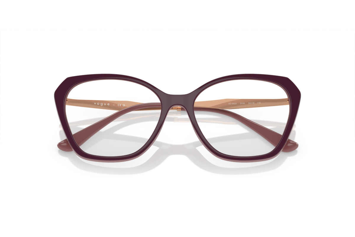 Vogue Eyewear VO5522_3100 Viola rosso Top/Rosa antico